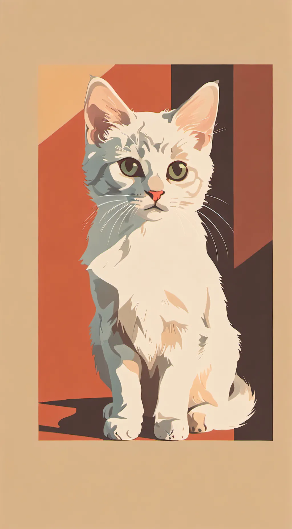 ai character: Snowflake but cat background