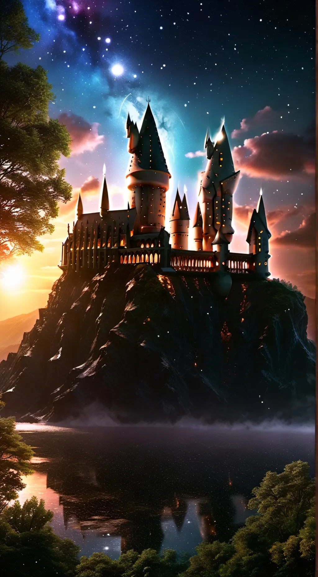 ai character: Hogwarts  background