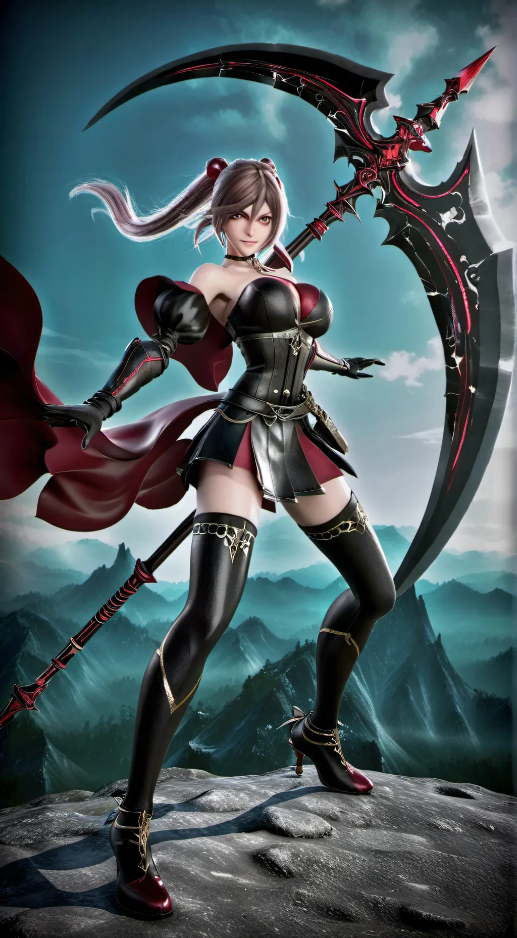 ai character: evil Dark Sara  background