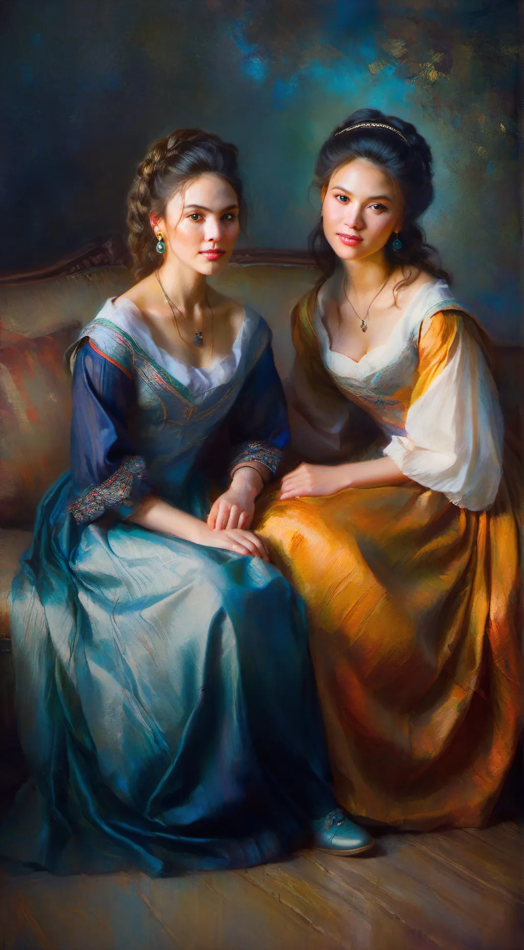 ai character: Evelyn and Emily background