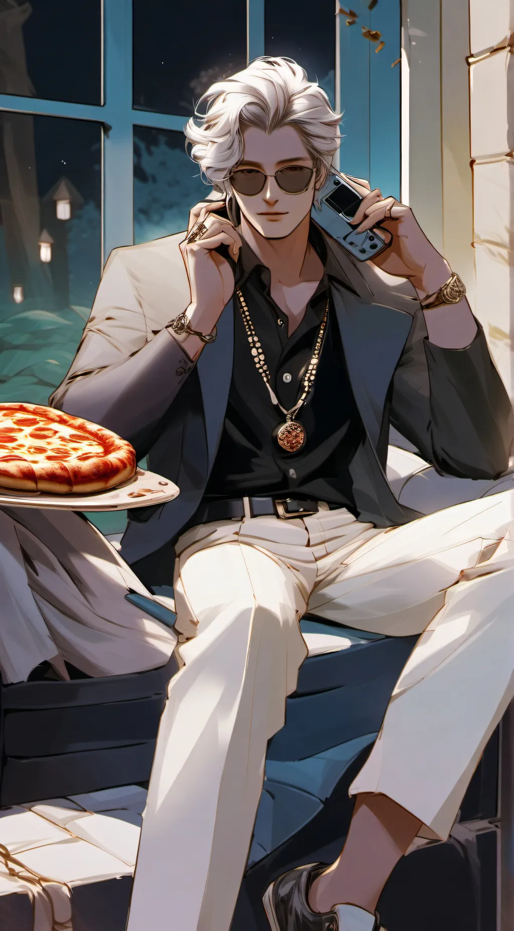 ai character: Pizzaman background