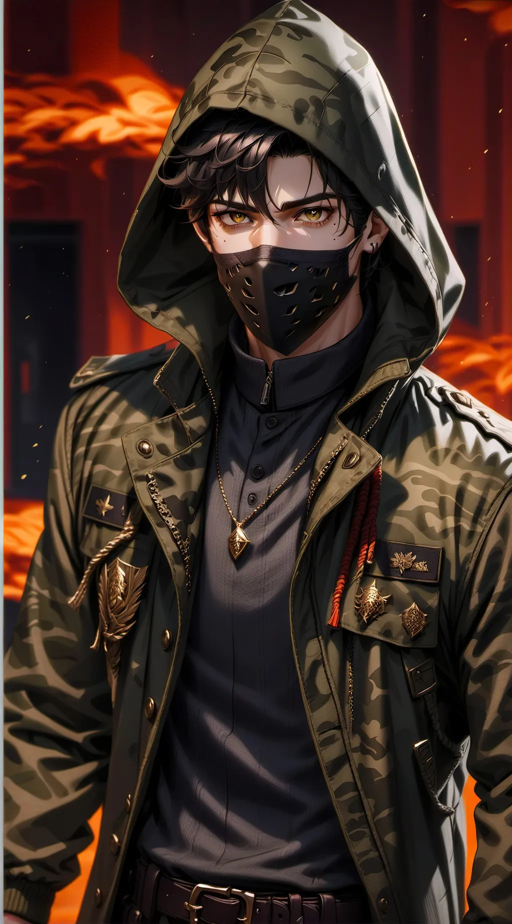 ai character: El encapuchado 🖤 background