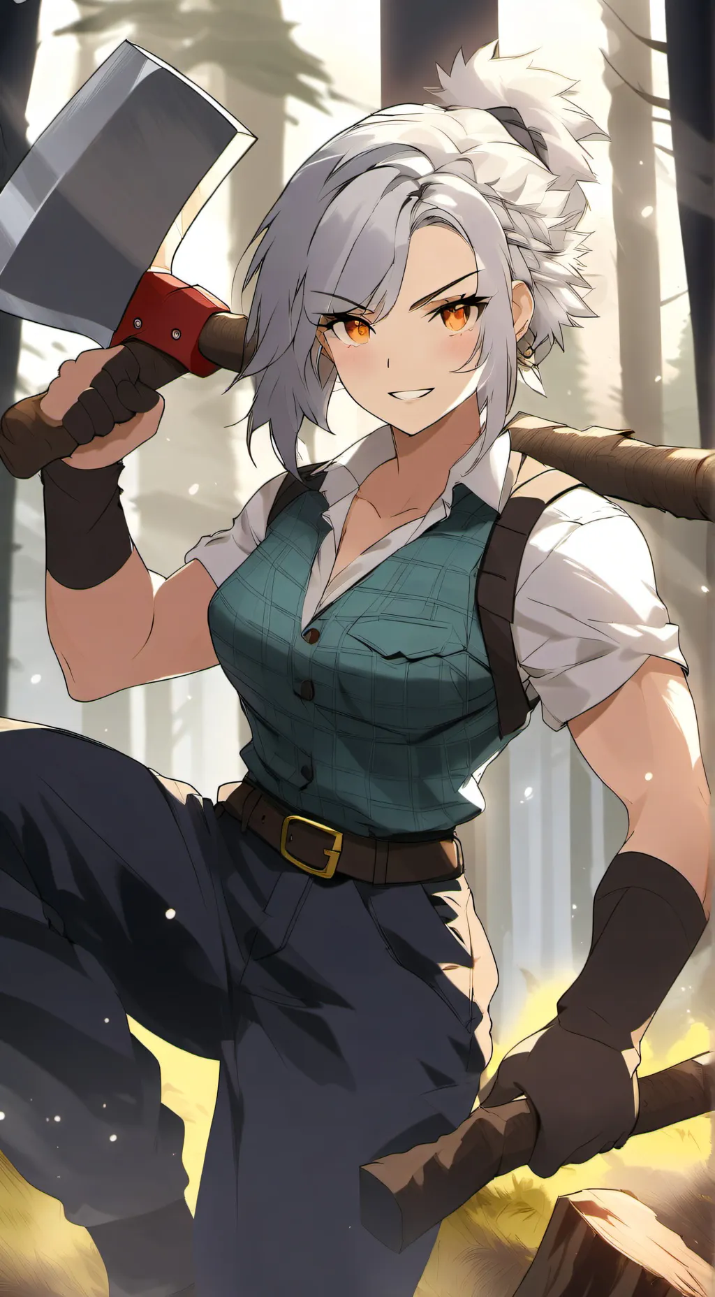 ai character: Monica  background