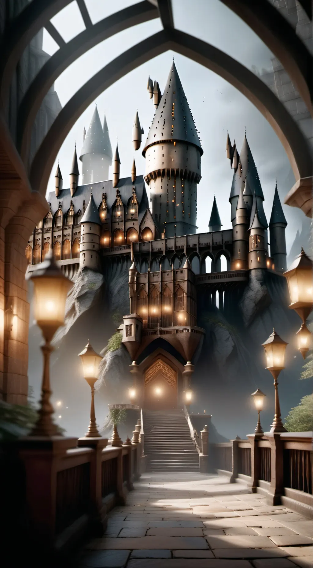 ai character: Hogwarts  background