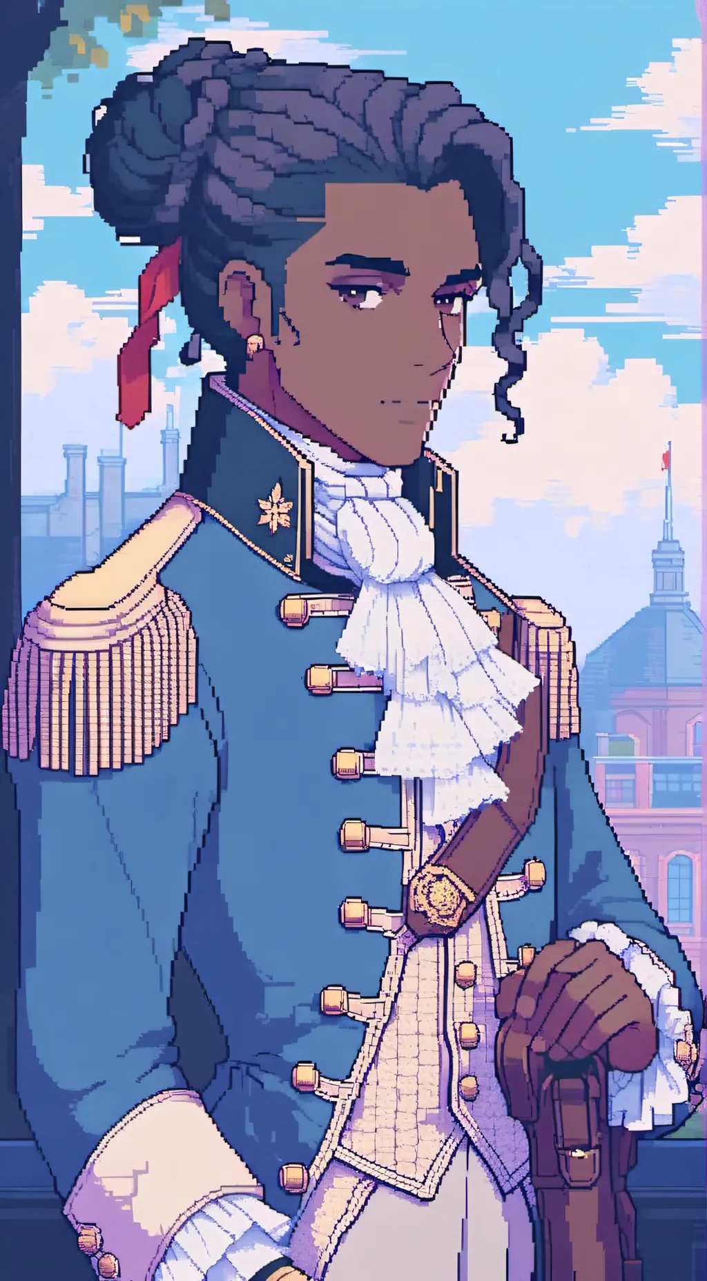ai character: Marquis Lafayette  background