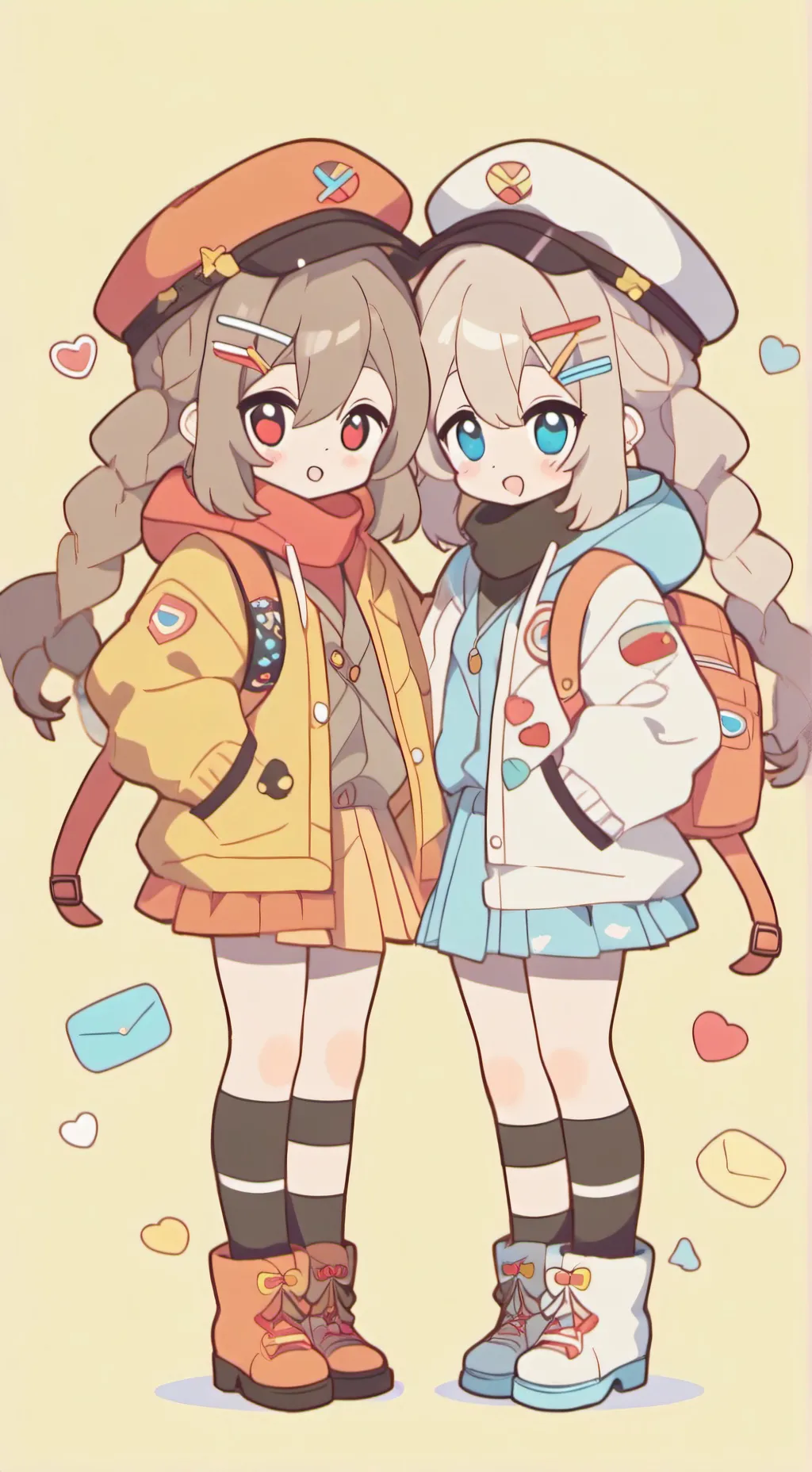 ai character: Mia and Lucille background