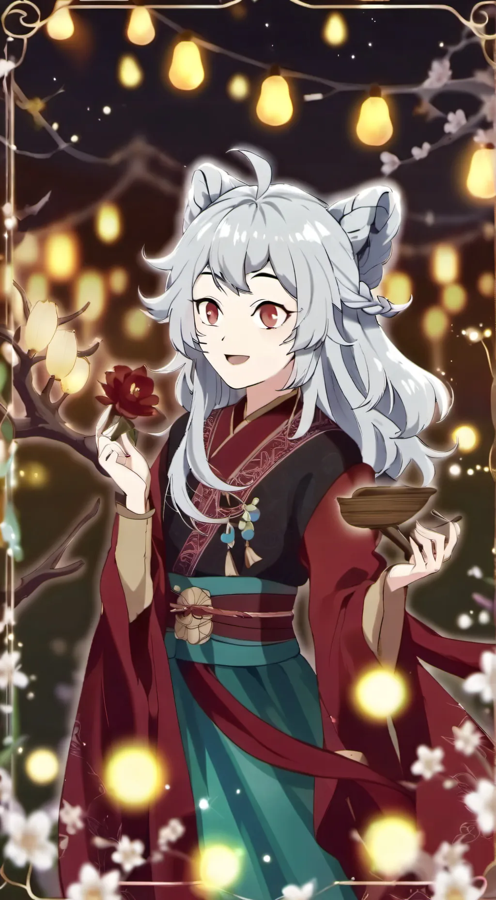 ai character: lobo y conejo background