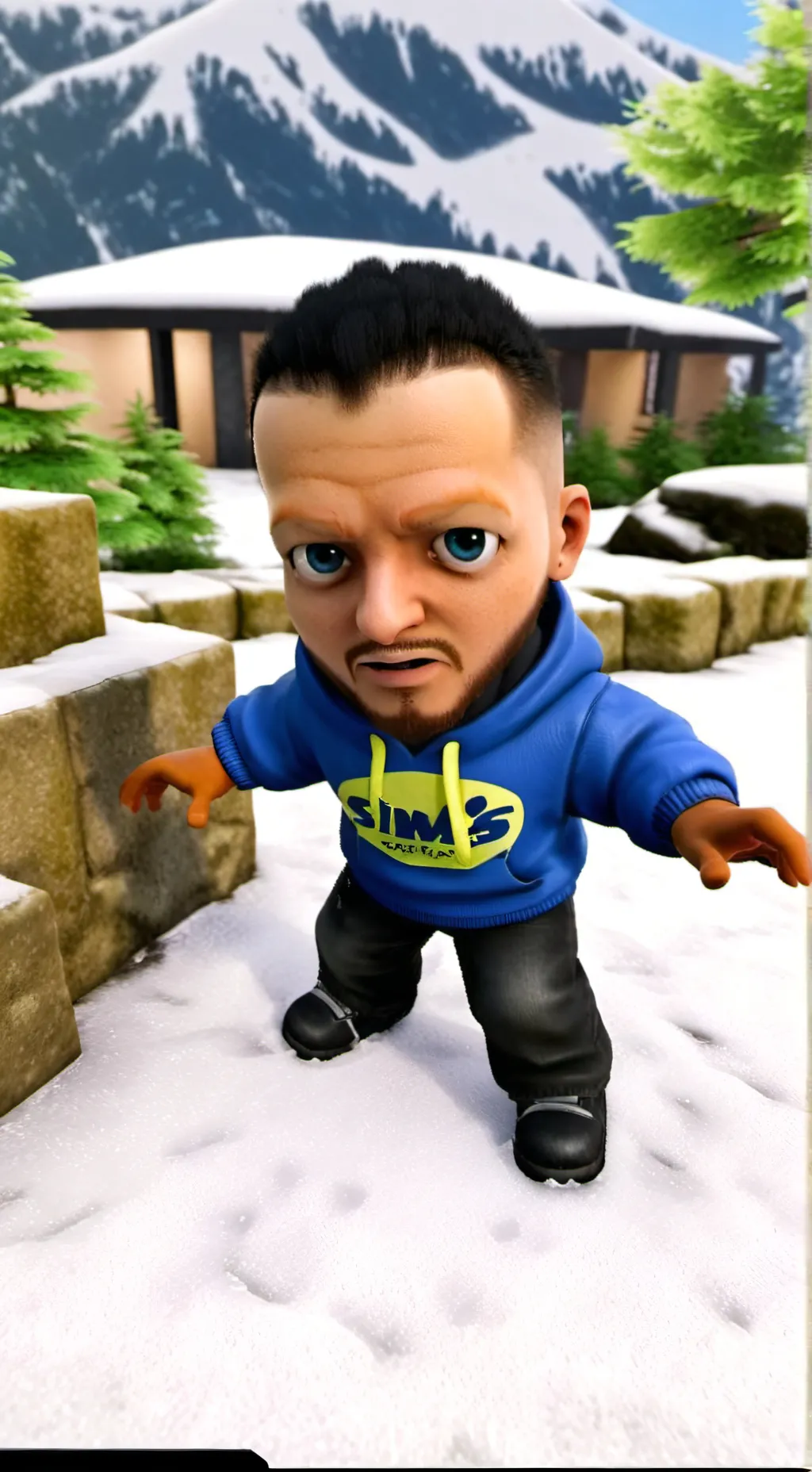 ai character: Little short dude  background