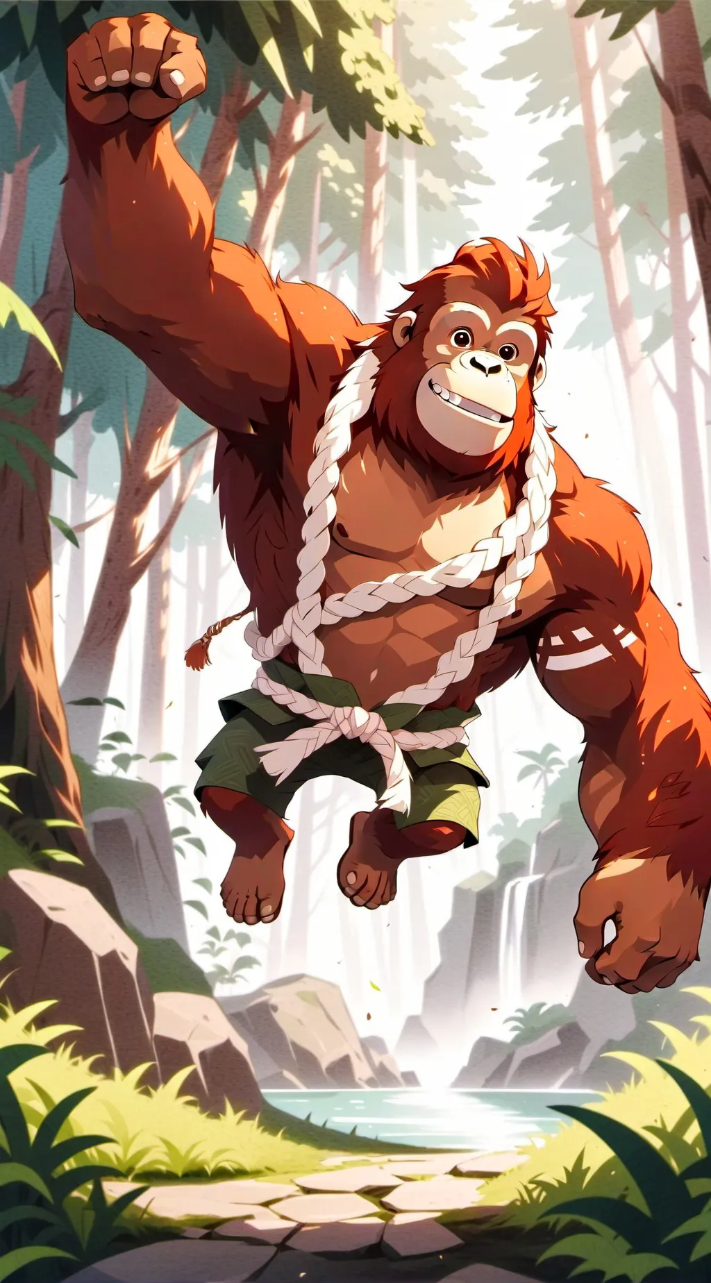 ai character: gorilla  background