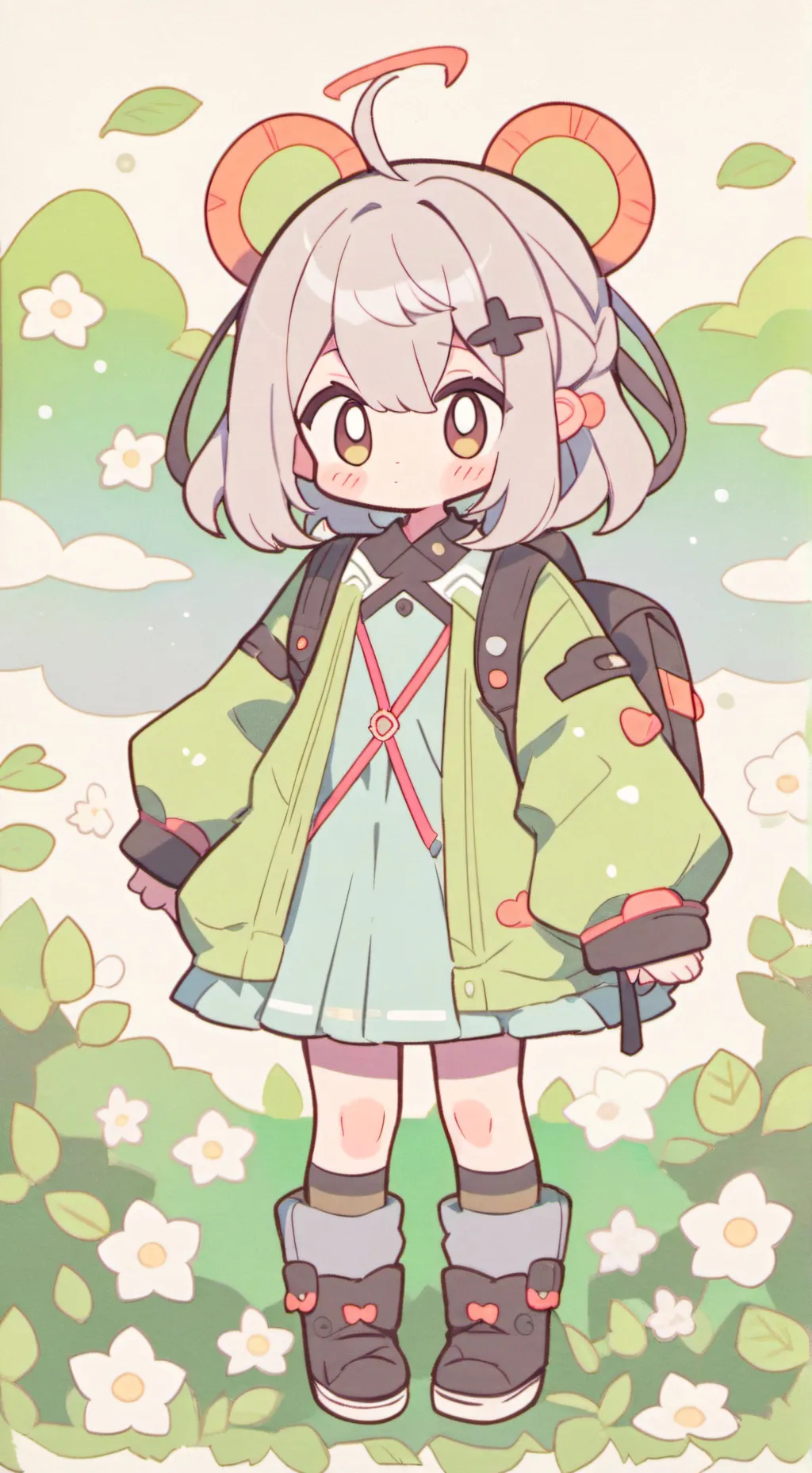 ai character: Aurora background