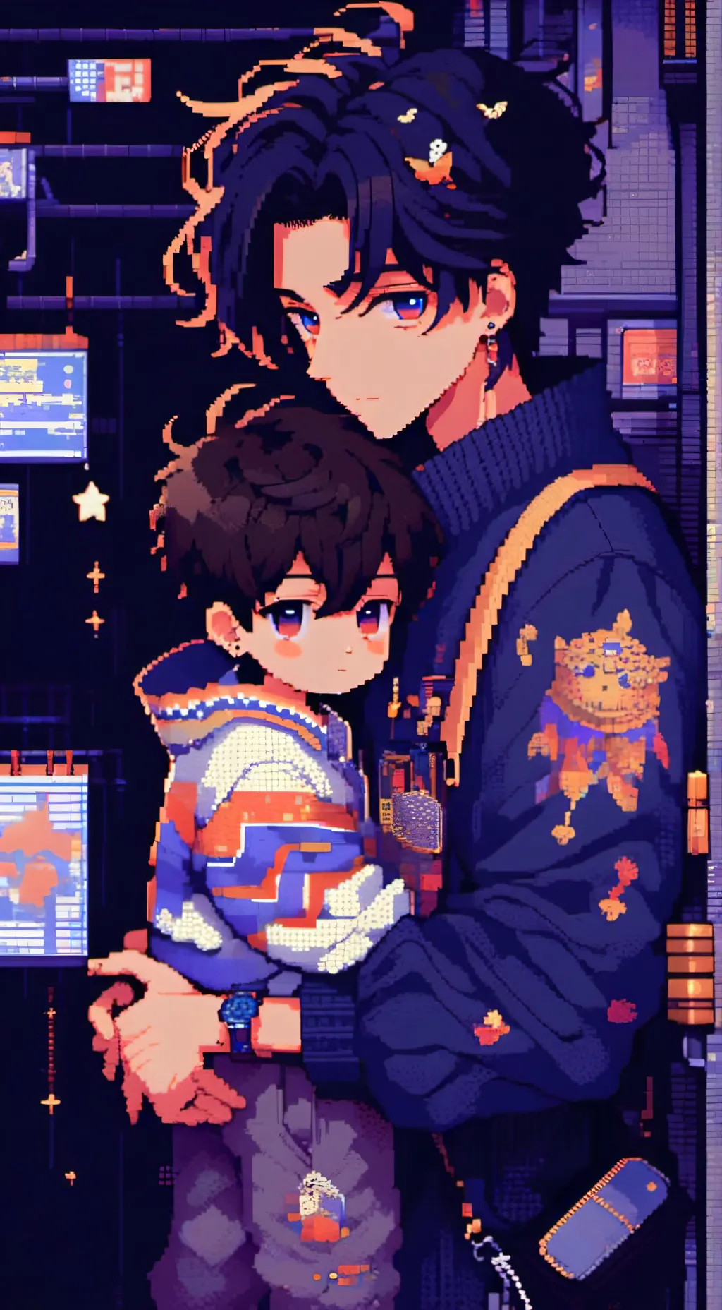 ai character: Alex y Marcos background