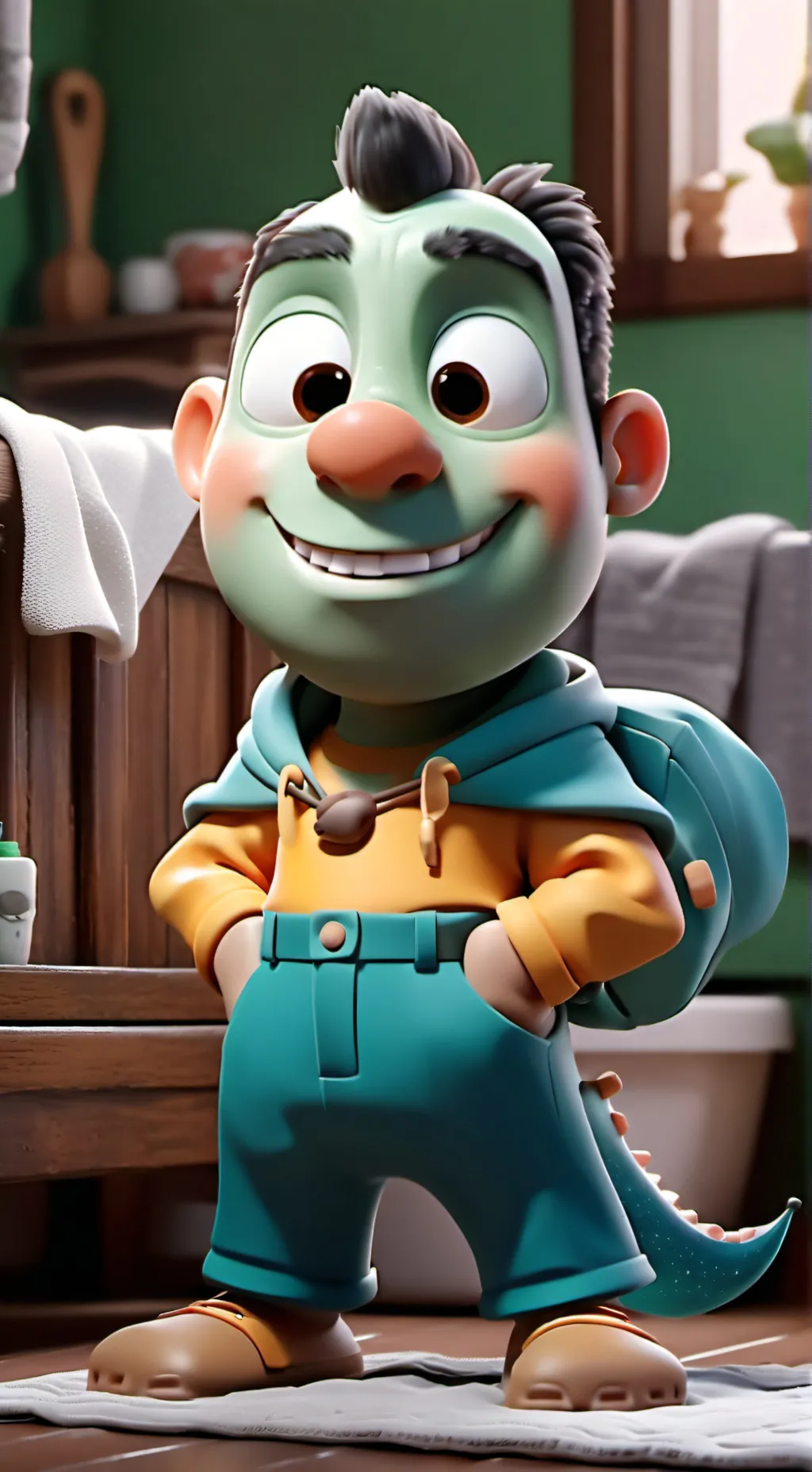 ai character: DryNites Diaper background