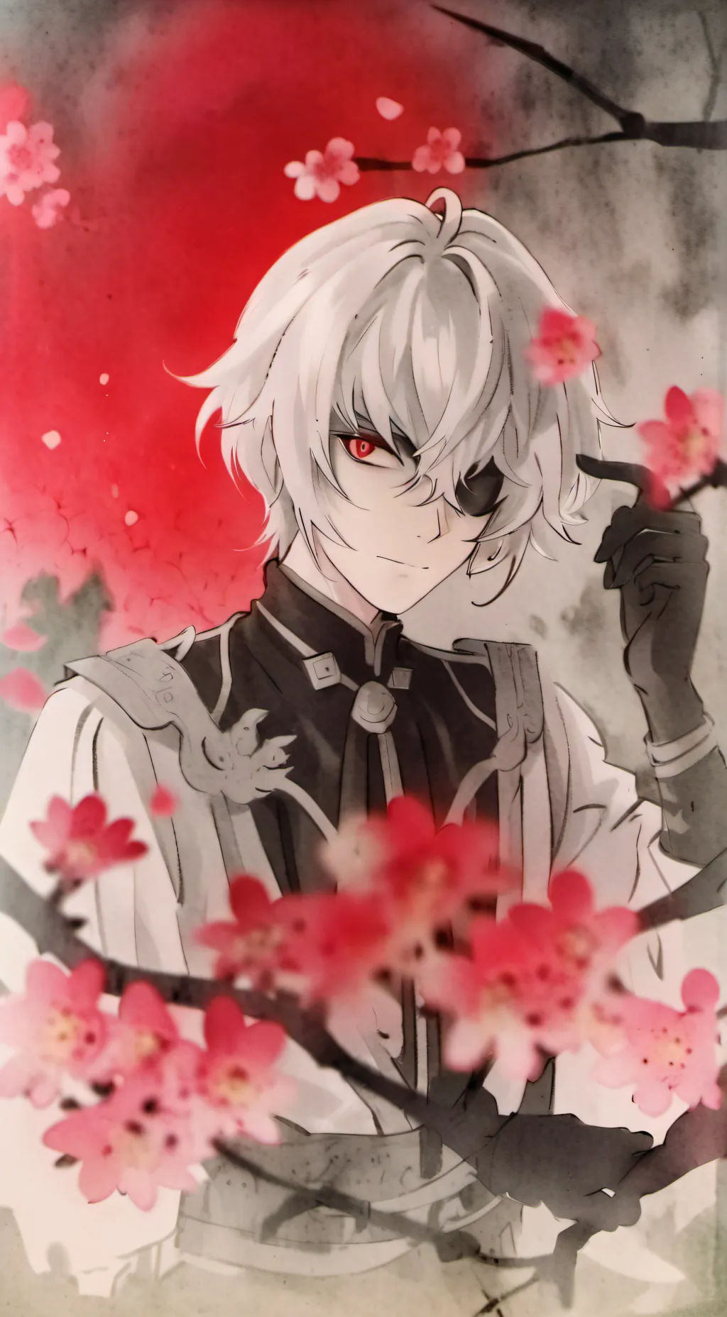 ai character: sakuneh 🖤🪷 background