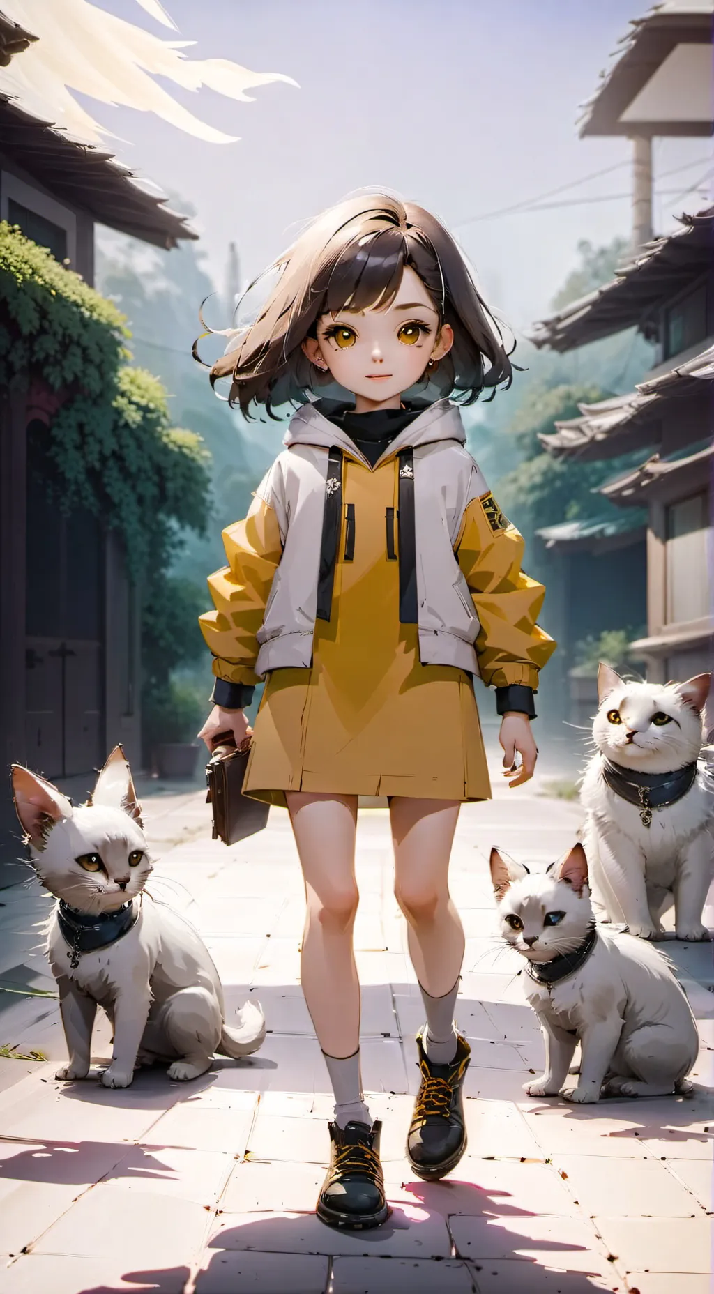 ai character: Me but AI background