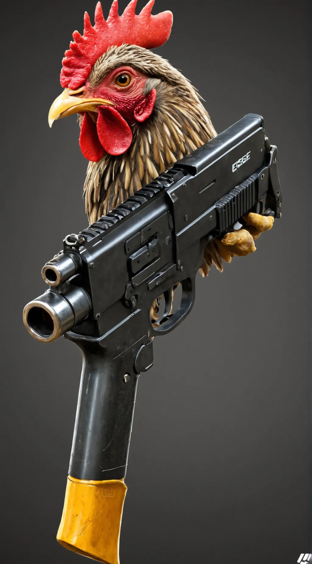 ai character: chickkicnen guny background