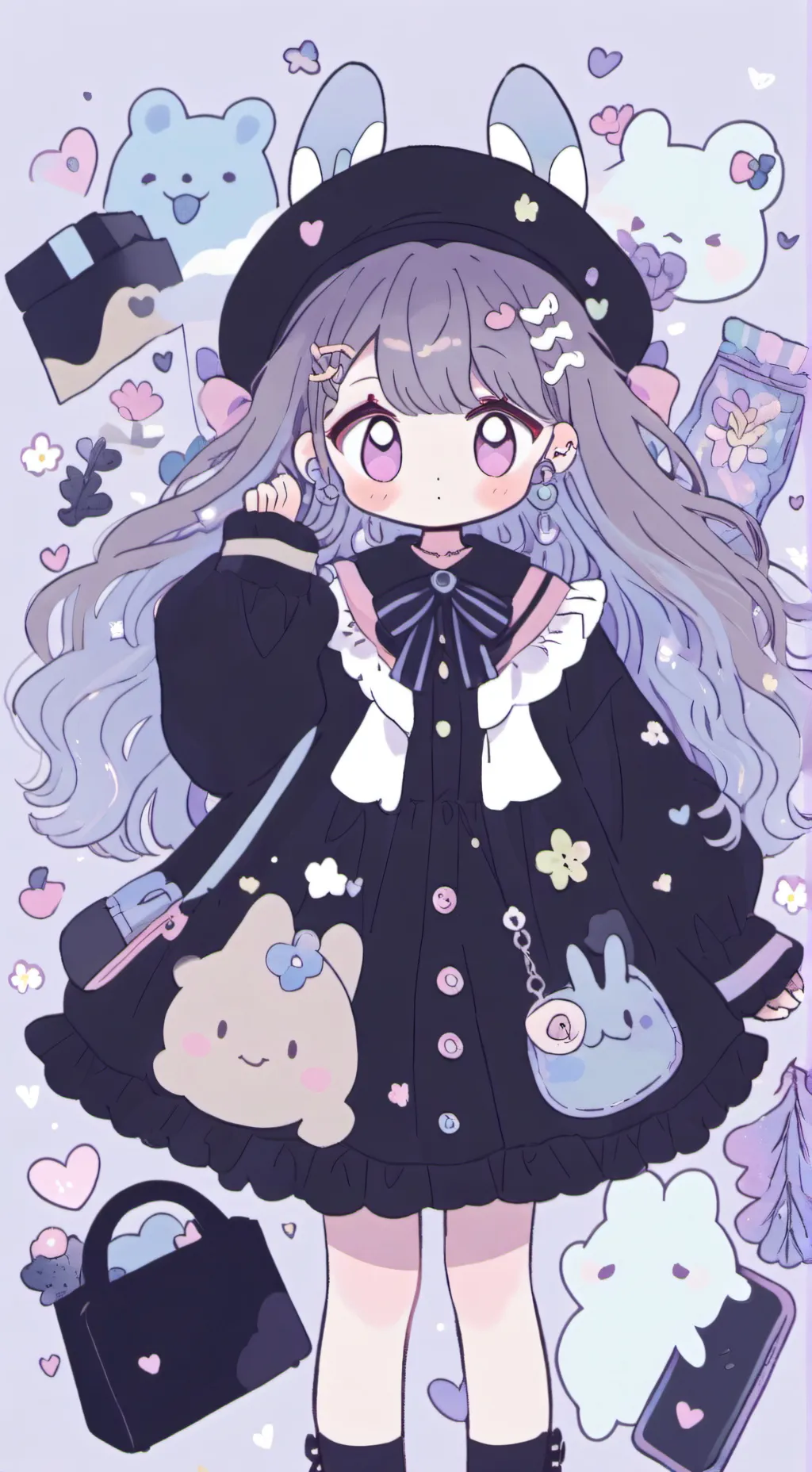 ai character: PIZZABURGER background