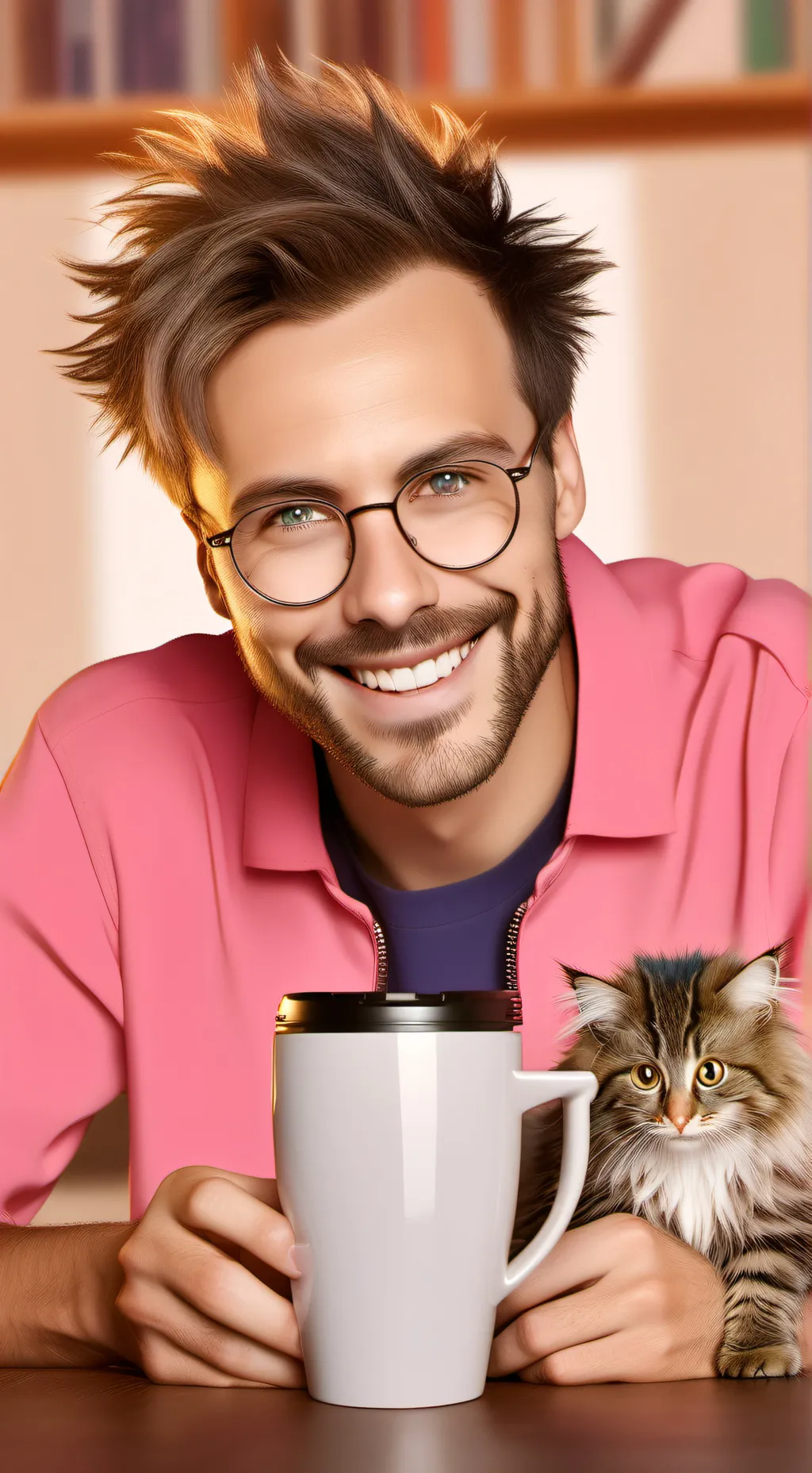 ai character: The Quantum Latte  background