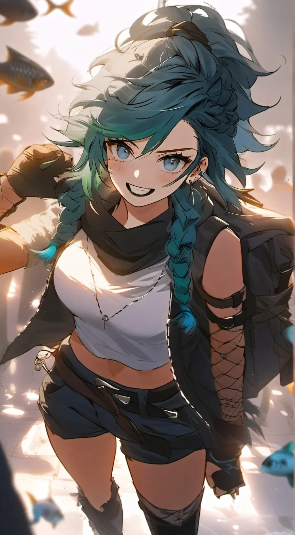 ai character: Tesla background