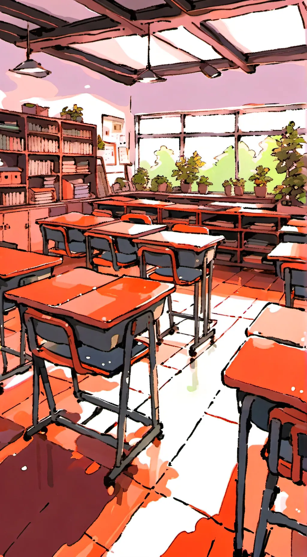 ai character: School.  background