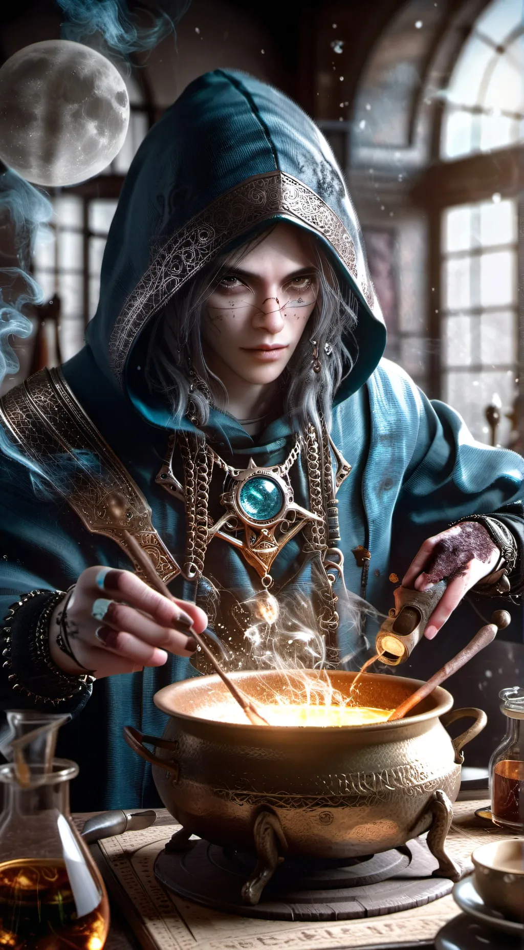 ai character: The Unstable Latte background