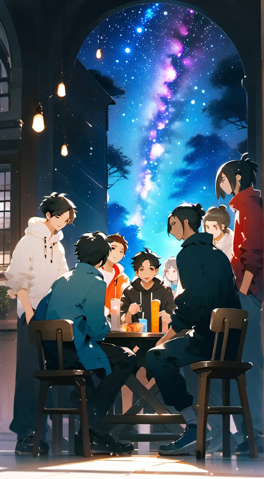 ai character: co summer camp background