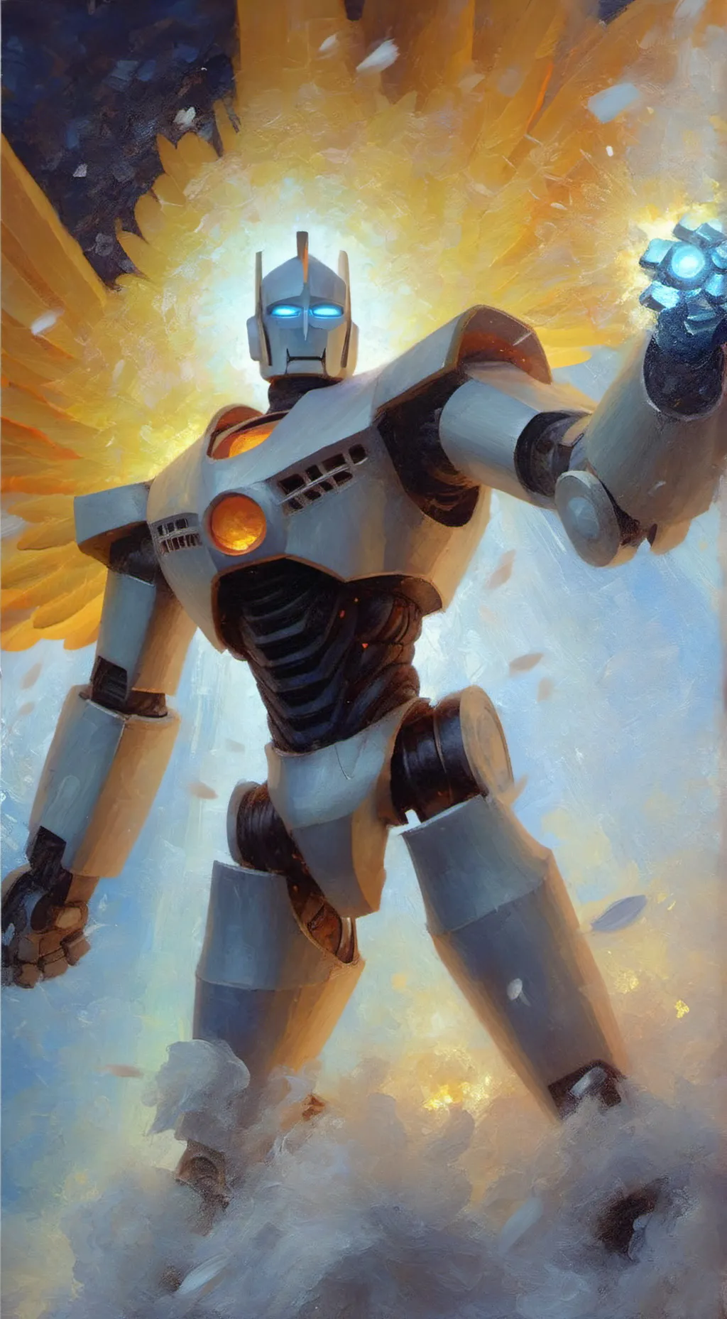 ai character: Robot king background