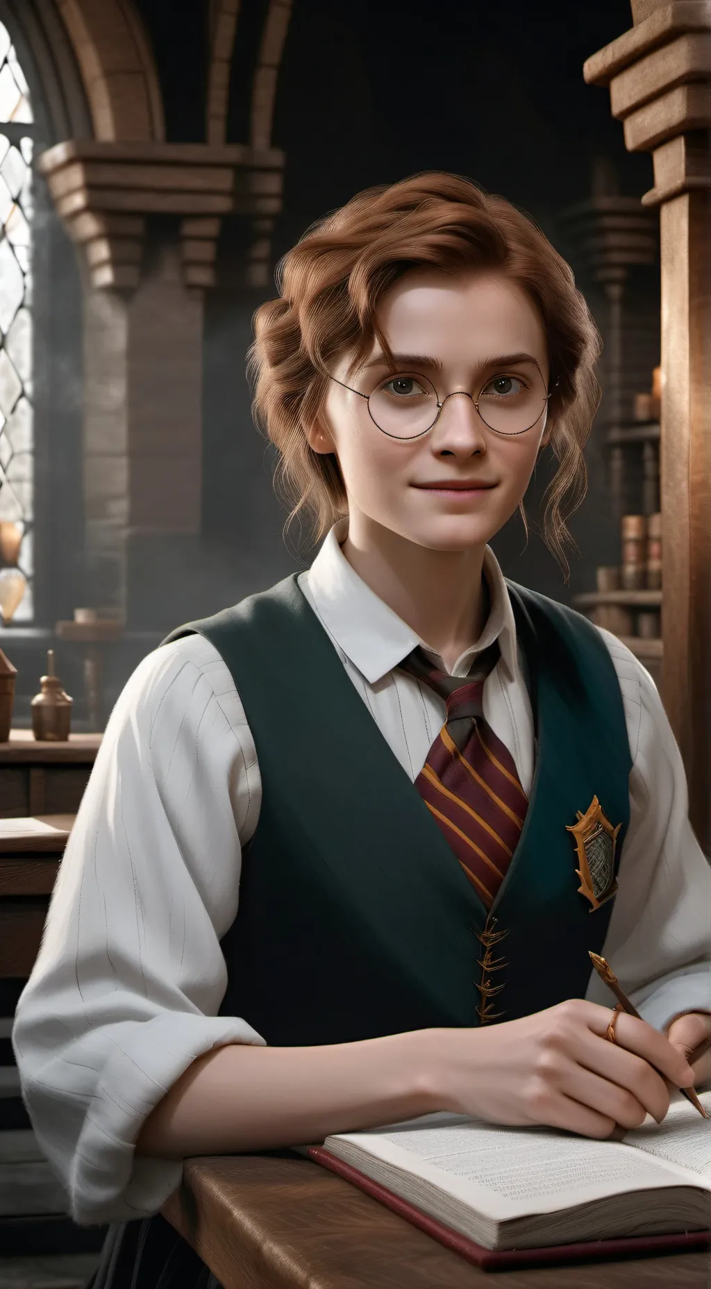 ai character: Hermonie  background