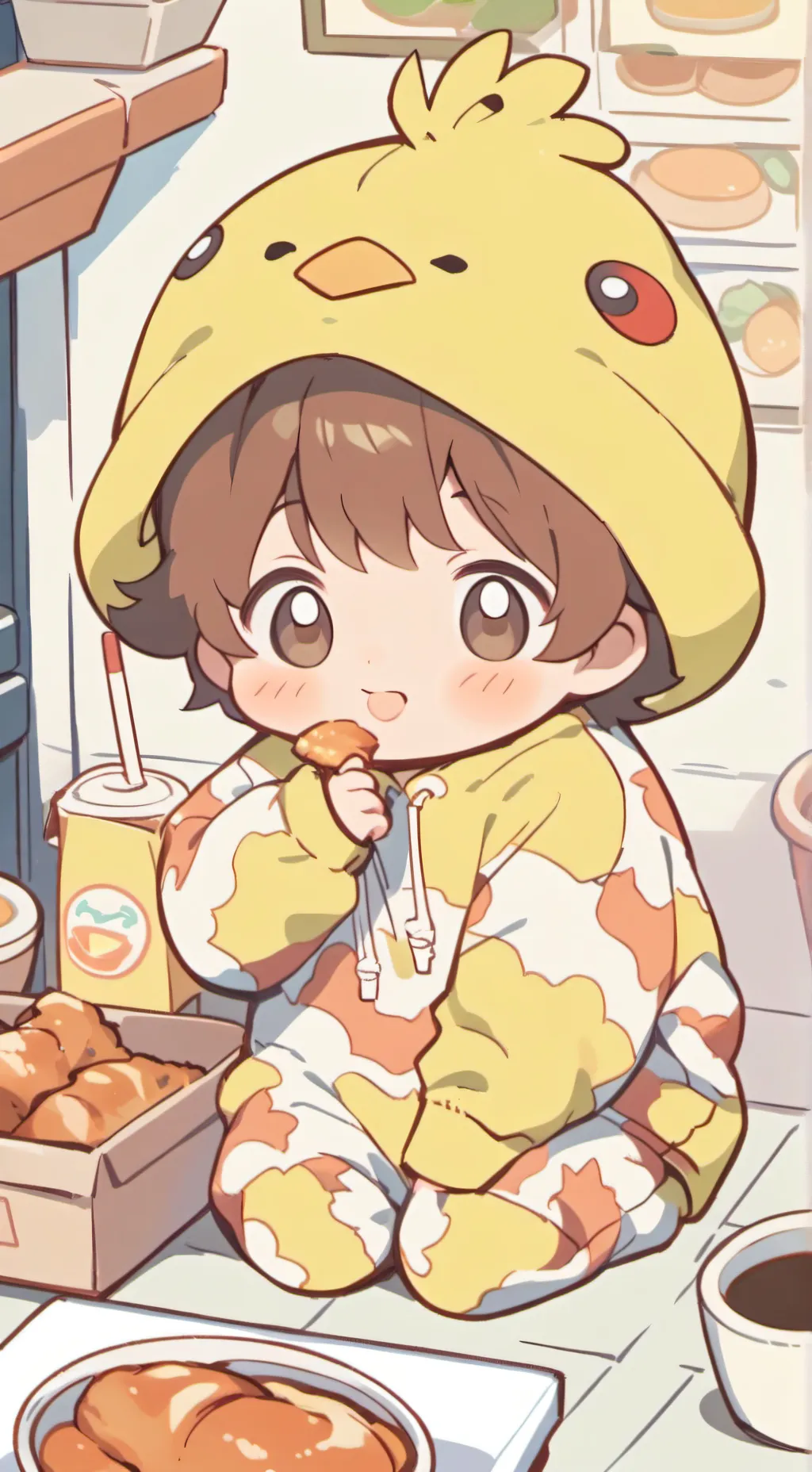 ai character: Chciken baby background