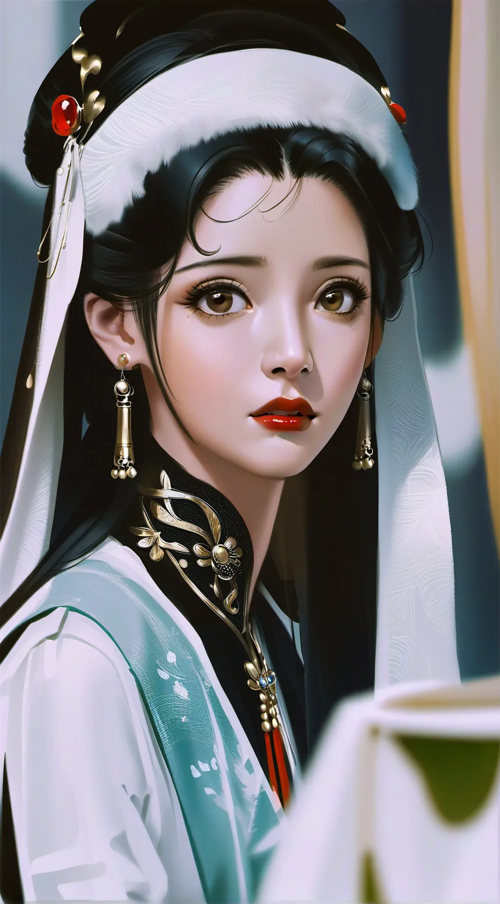 ai character: Emma Haley  background