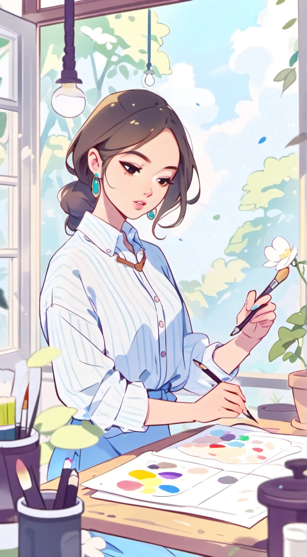 ai character: hiley Jim Hill background