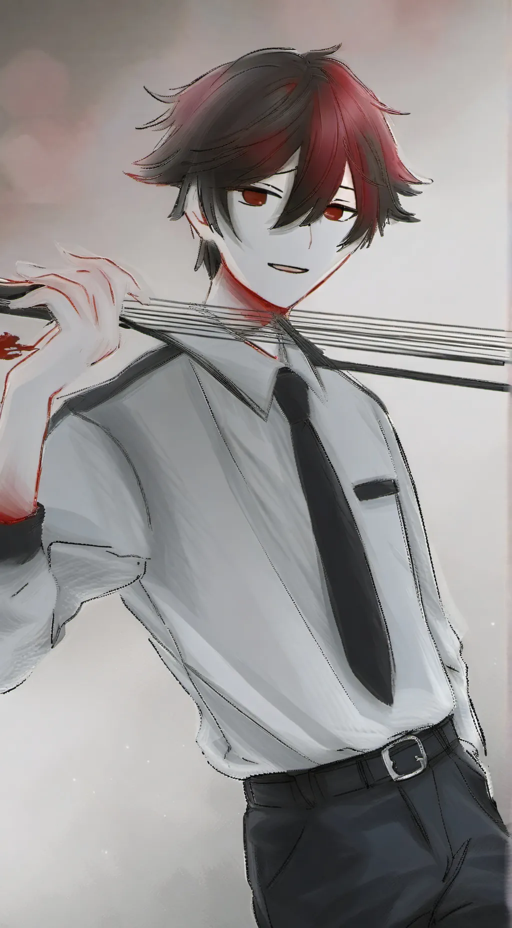 ai character: 🩸#Бін#🩸 background