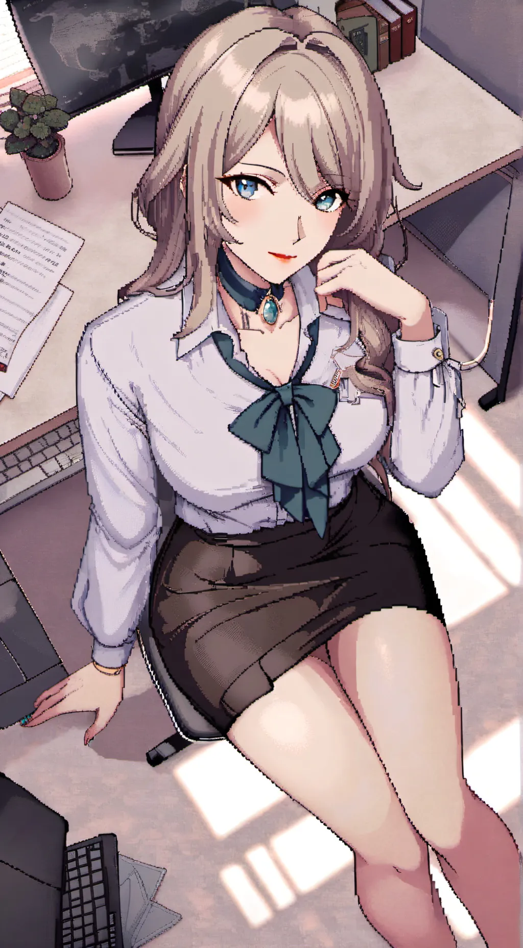 ai character: Pamela Adams background