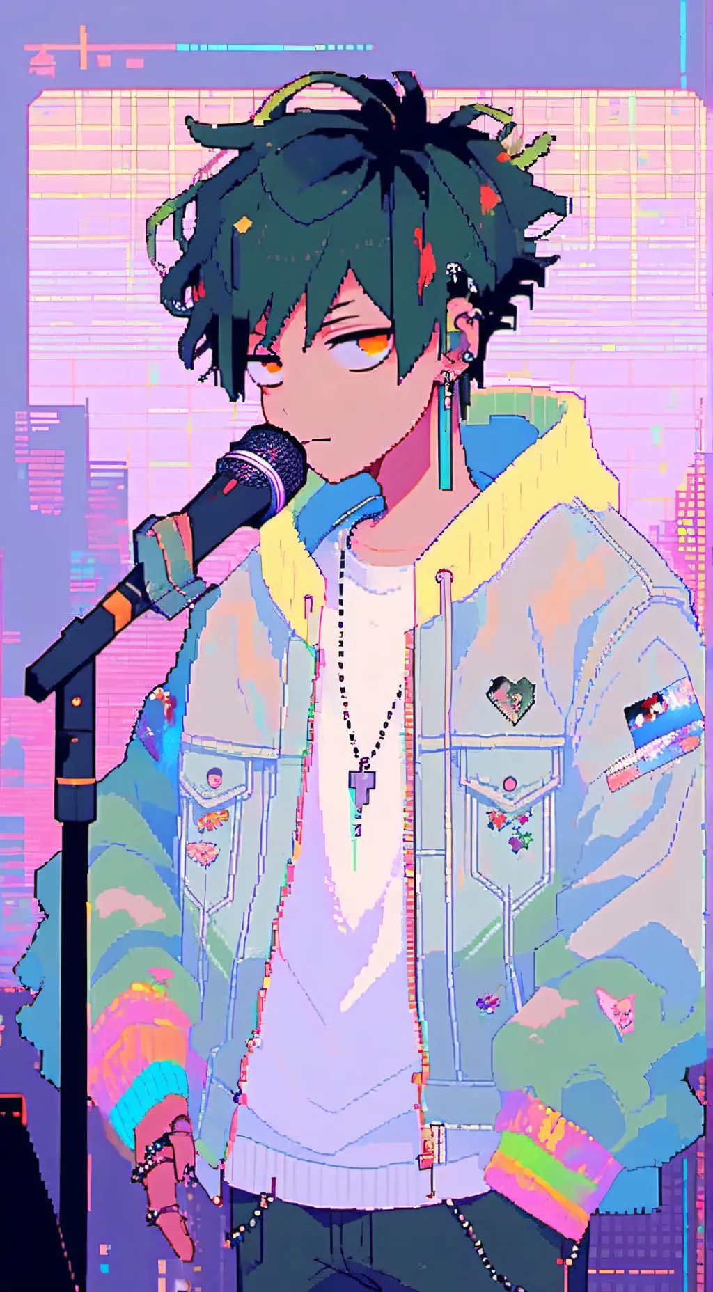 ai character: 2d background