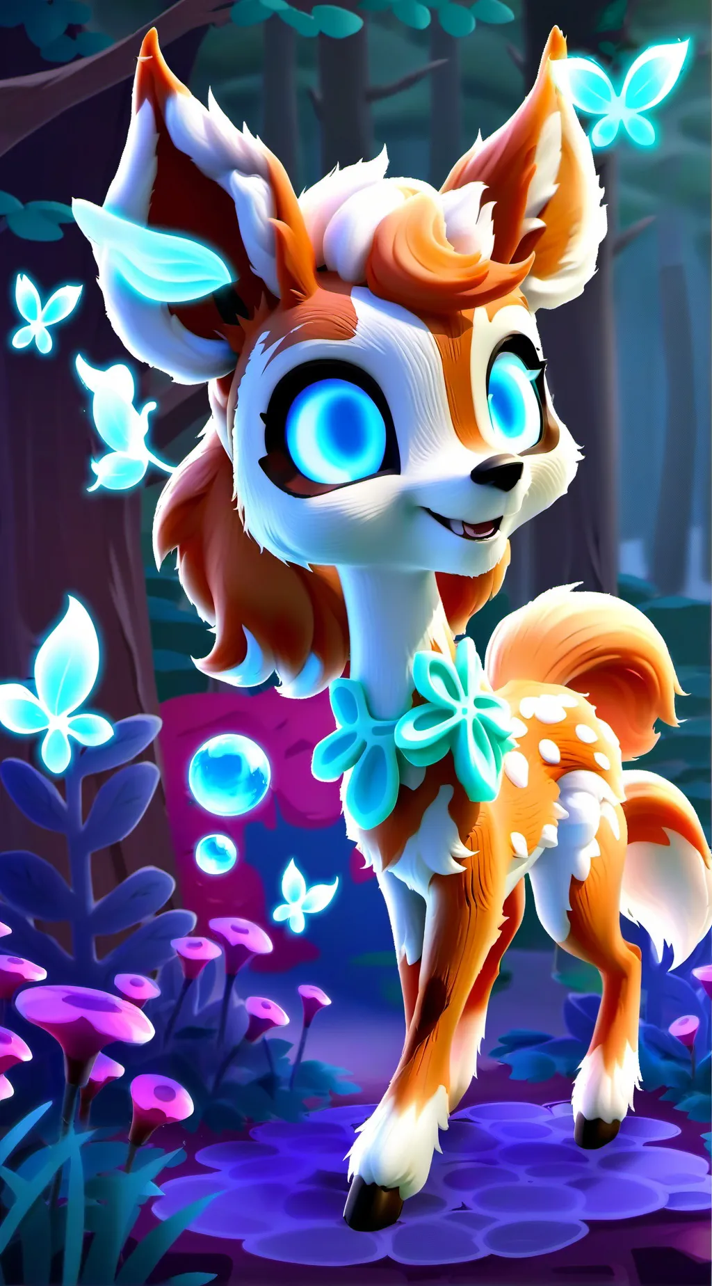 ai character: Fawn Spirit Furry background