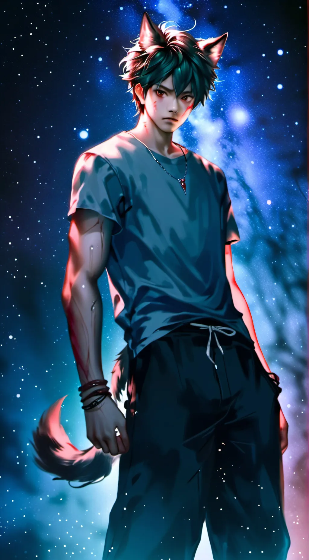 ai character: Silver  background