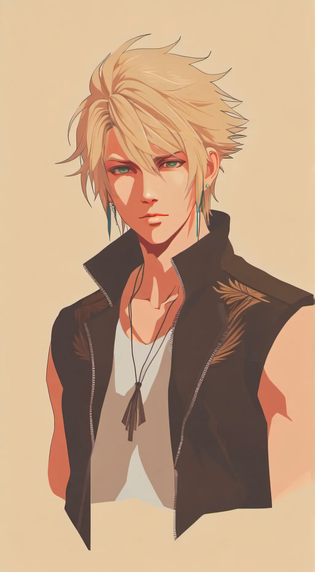 ai character: FFXV younger  background