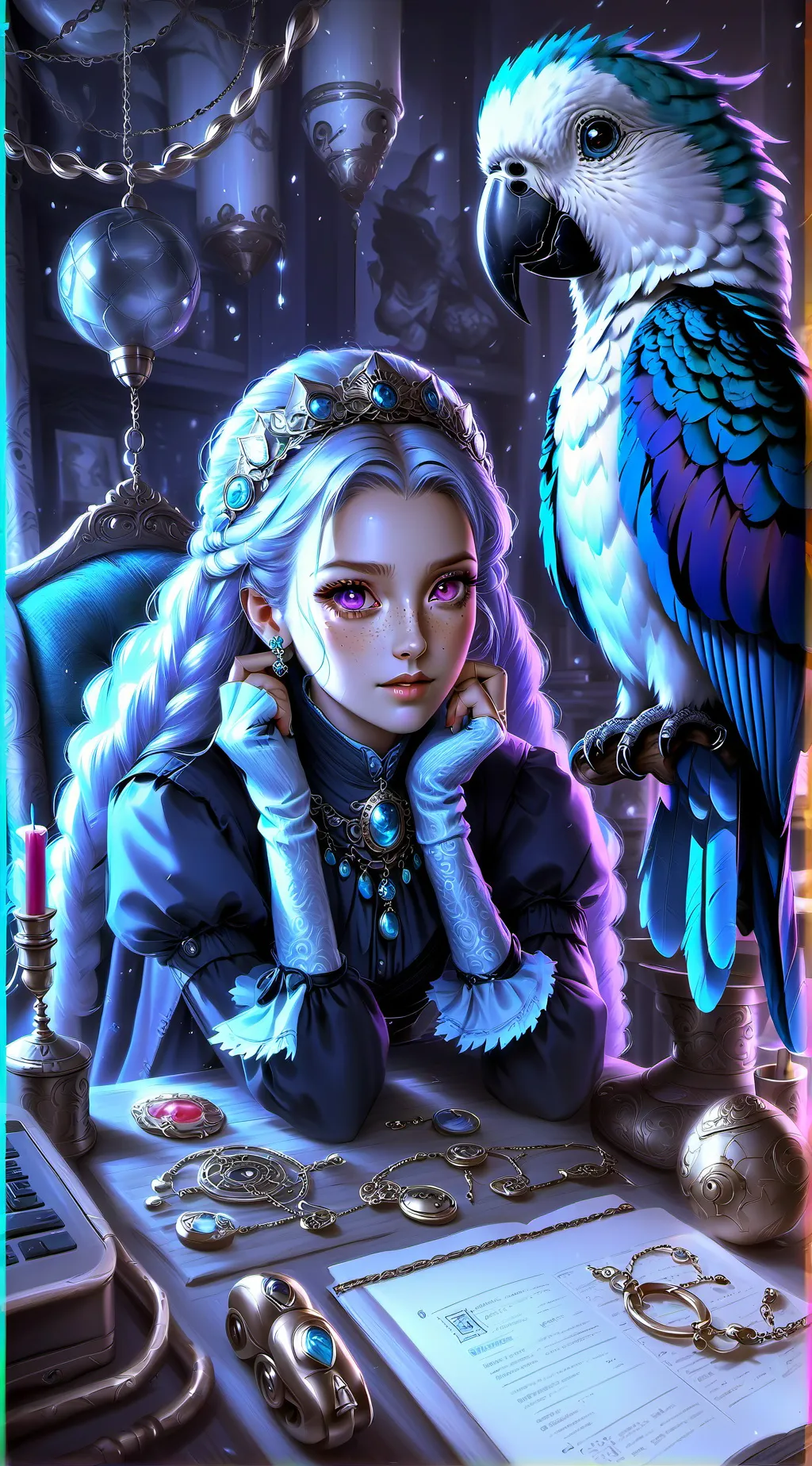 ai character: Pixel background