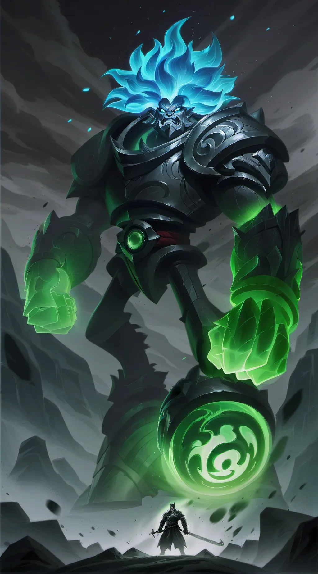 ai character: The man from the f background