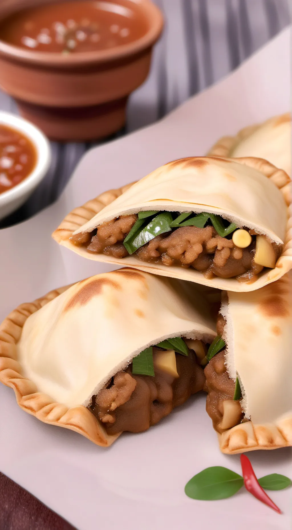 ai character: EMPANADA background