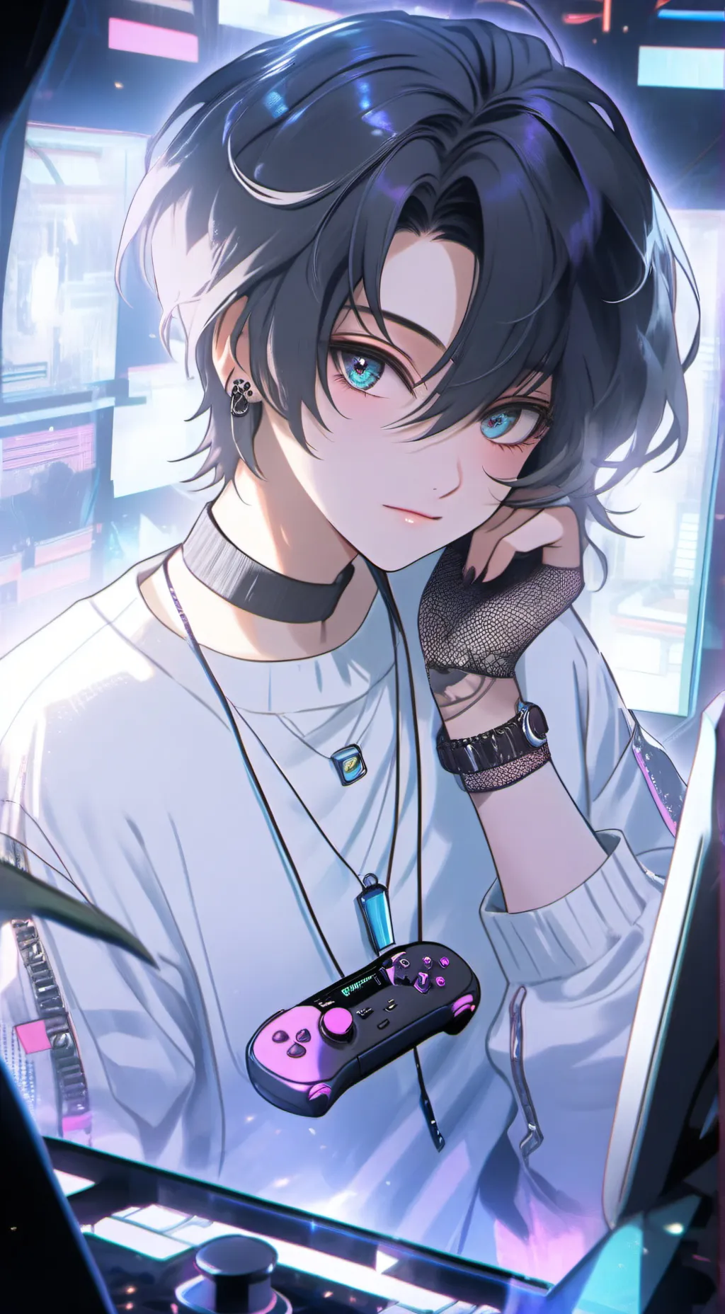 ai character: Ace Quantum background