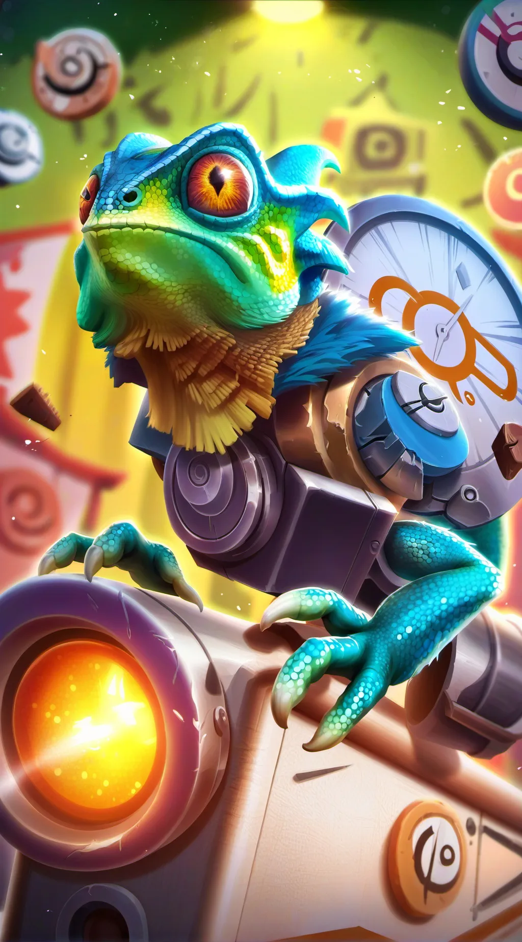 ai character: Pixel background