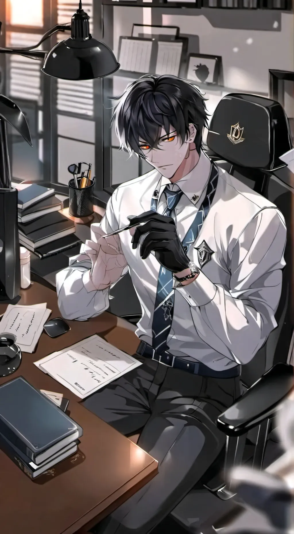 ai character: Nicolás jefe 🍷🗒️ background