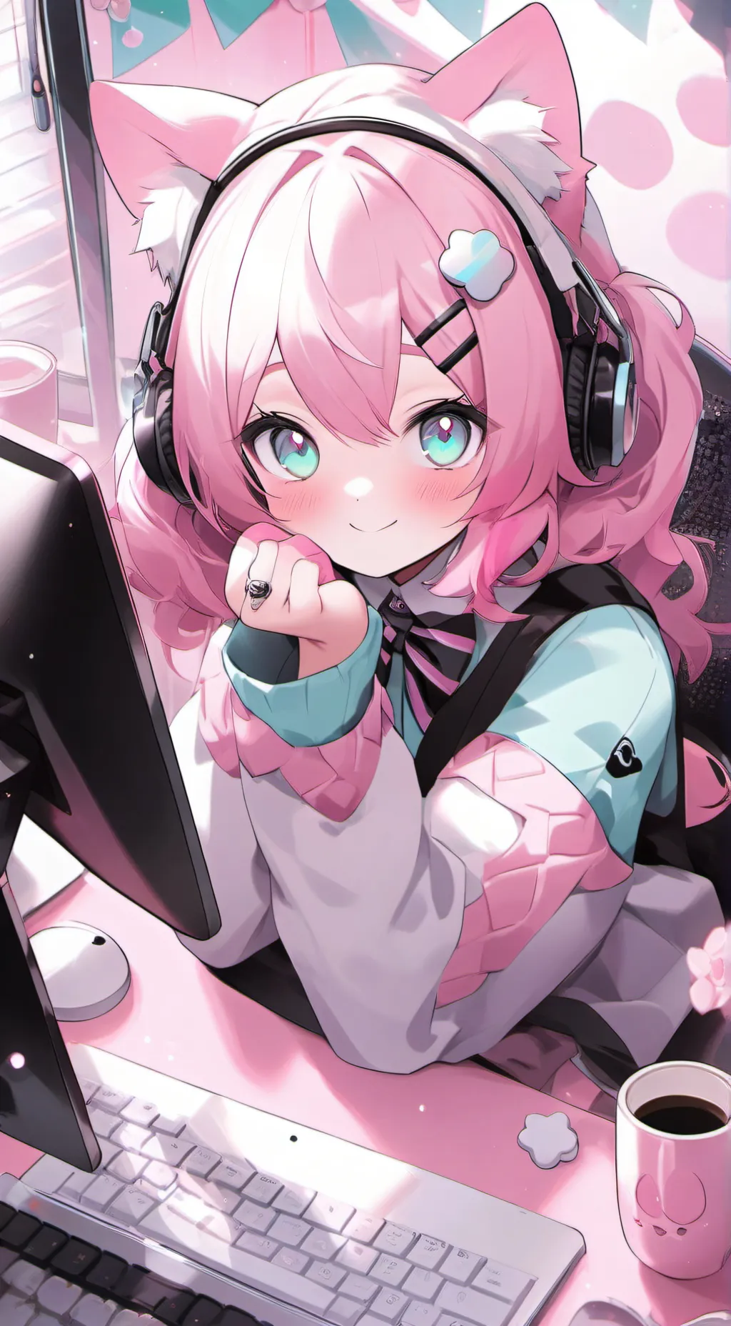 ai character: Bubblegum background