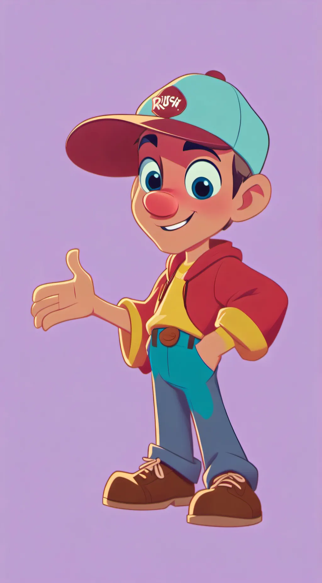 ai character: Press the sound bu background