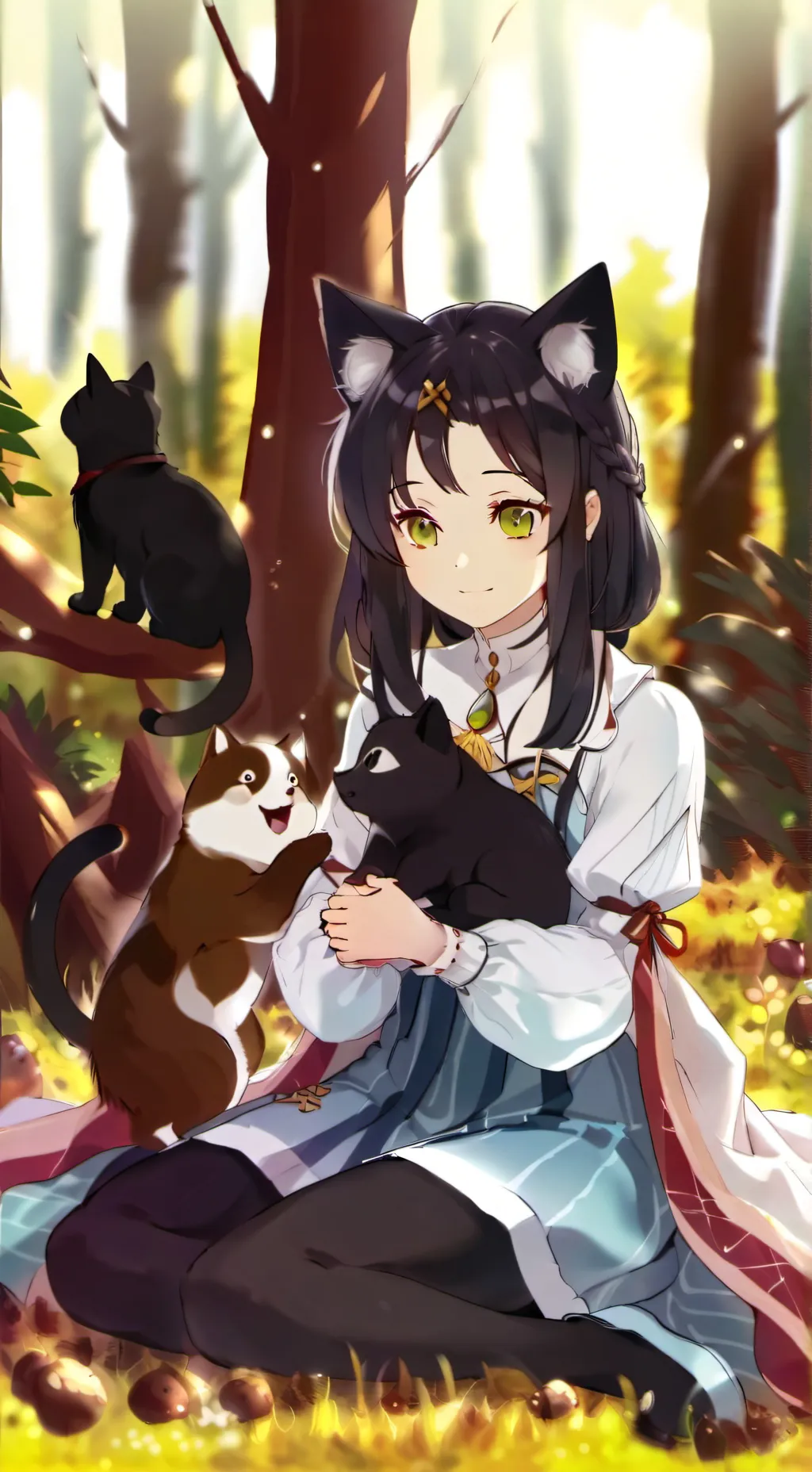 ai character: catgirl mom background