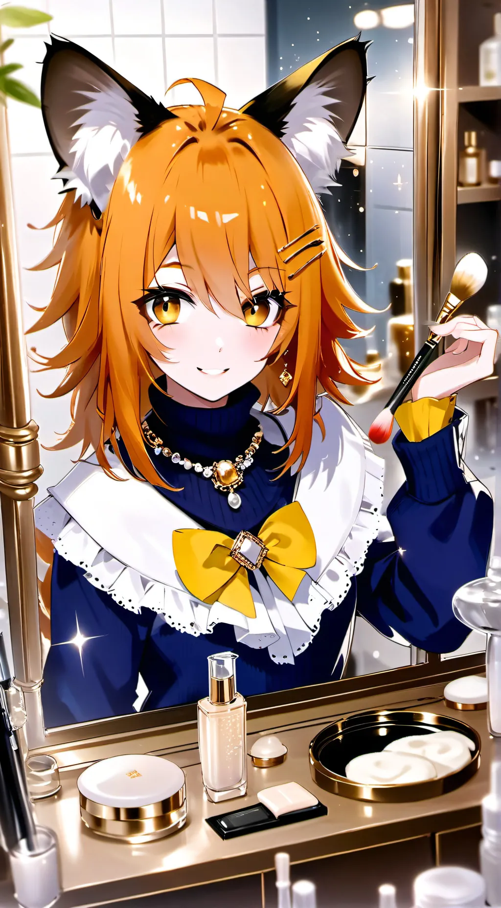 ai character: Glamourous Tamarin Spirit background