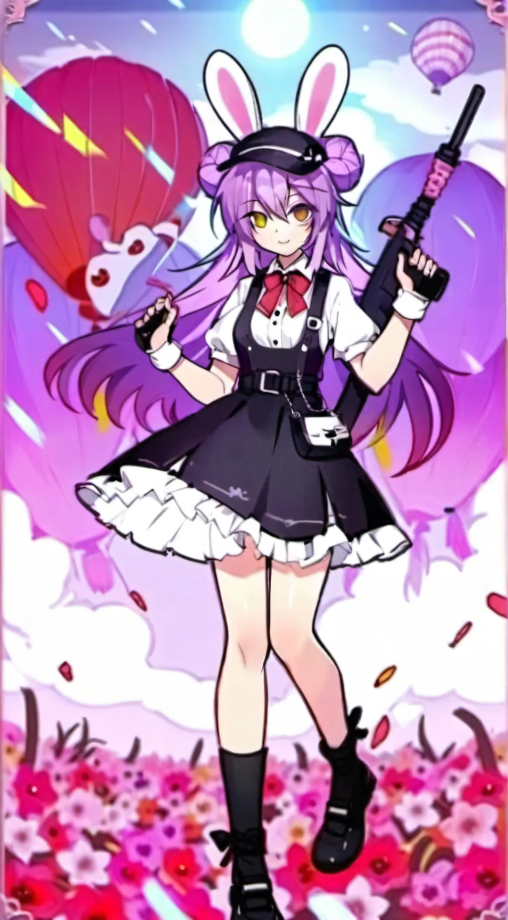 ai character: female bonnie  background