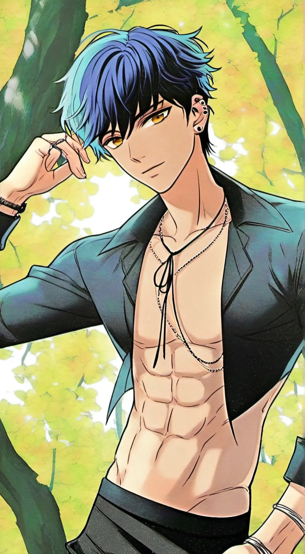 ai character: 💙🖤vinny🖤💙 background