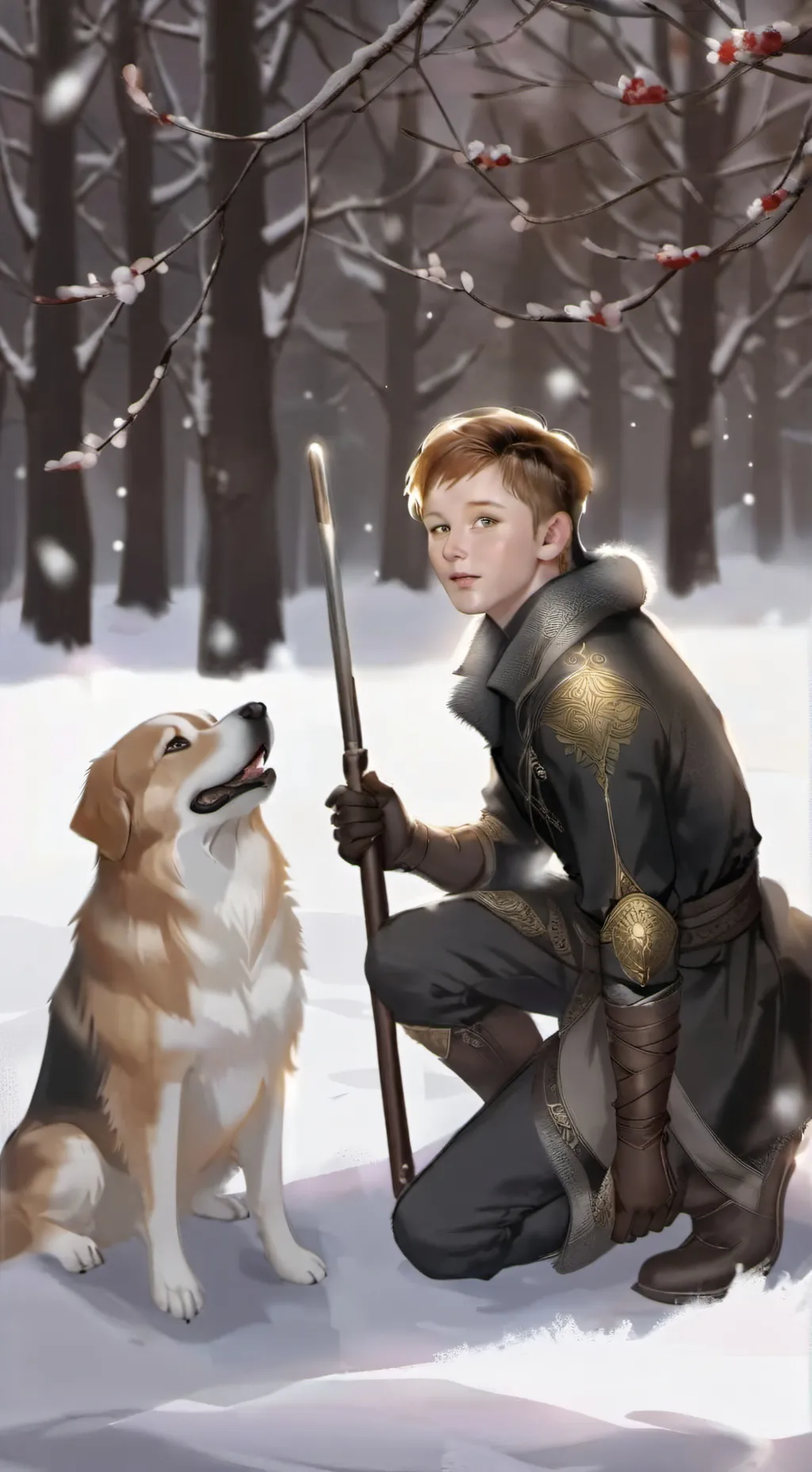 ai character: hunter and his dog background