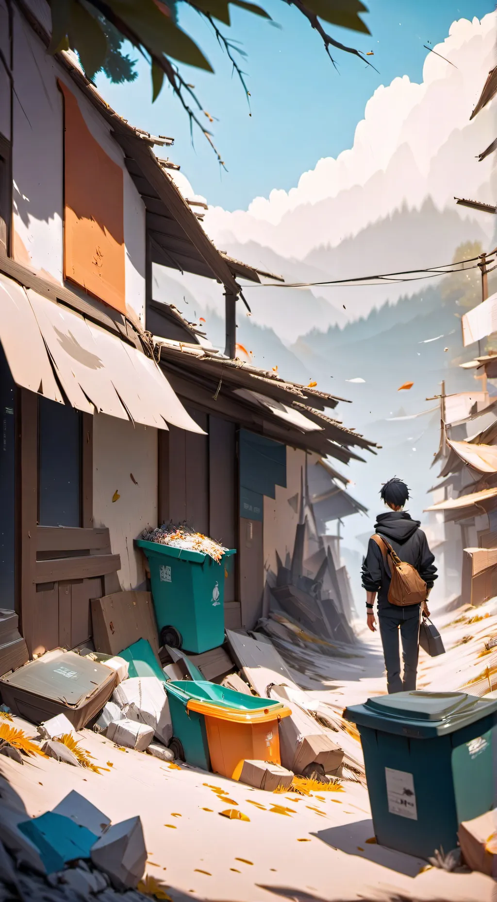 ai character: Gachiakuta  background